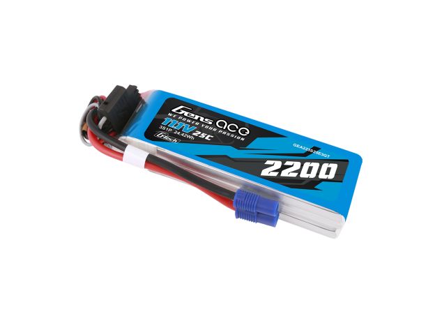 Gens ace 2200mAh 3S 25C 11.1V LiPo Batarya | EC3 Konnektör | Air Classic