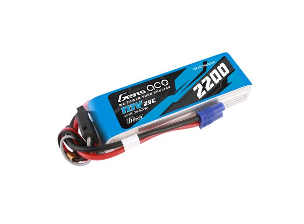 Gens ace 2200mAh 3S 25C 11.1V LiPo Batarya | EC3 Konnektör | Air Classic