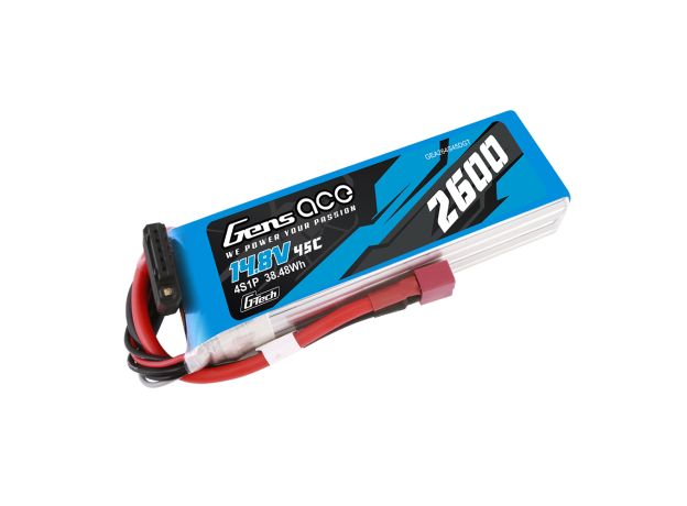 Gens ace 2600mAh 4S 45C 14.8V LiPo Batarya | Deans Konnektör | Air Classic