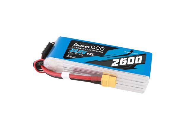 Gens ace 2600mAh 6S 45C 22.2V LiPo Batarya | XT60 Konnektör | Air Classic