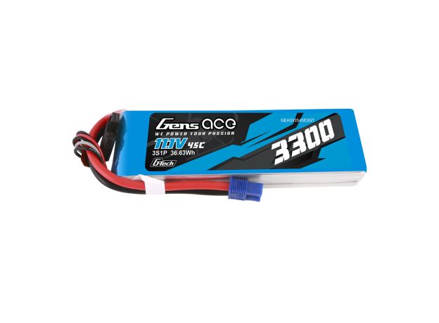 Gens ace 3300mAh 3S 45C 11.1V LiPo Batarya | EC3 Konnektör | Air Classic