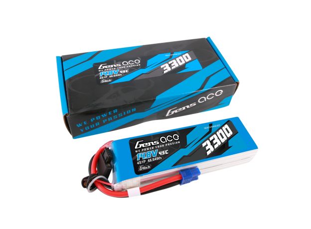 Gens ace 3300mAh 4S 45C 14.8V LiPo Batarya | EC3 Konnektör | Air Classic