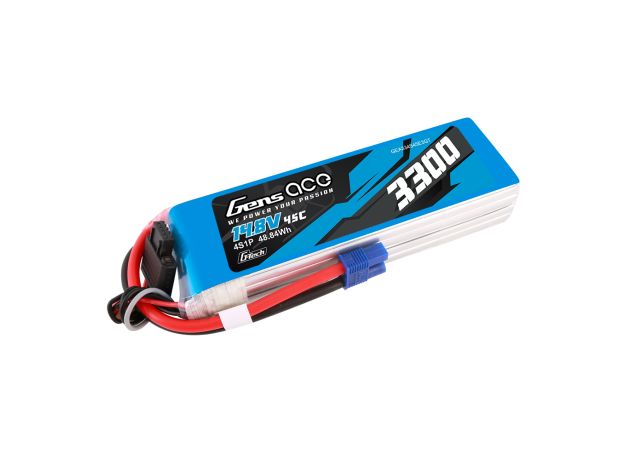 Gens ace 3300mAh 4S 45C 14.8V LiPo Batarya | EC3 Konnektör | Air Classic