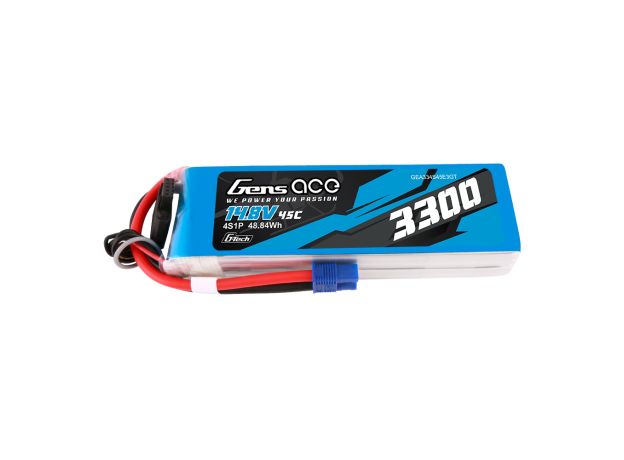 Gens ace 3300mAh 4S 45C 14.8V LiPo Batarya | EC3 Konnektör | Air Classic