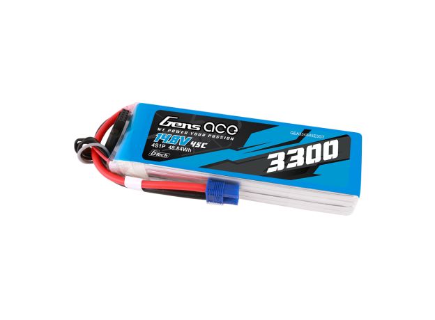 Gens ace 3300mAh 4S 45C 14.8V LiPo Batarya | EC3 Konnektör | Air Classic