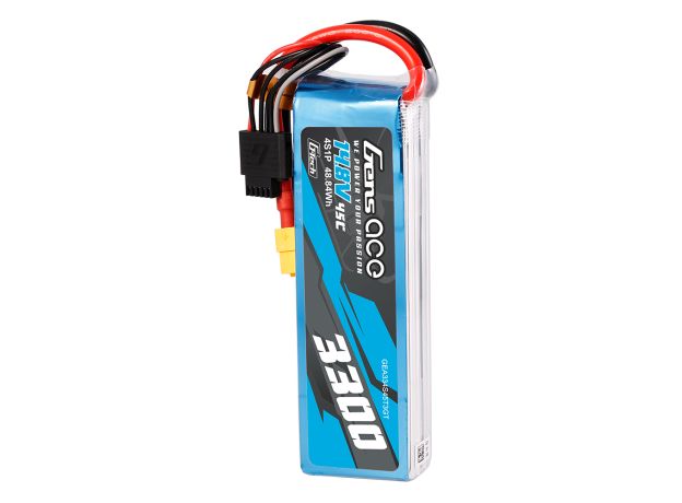 Gens ace 3300mAh 4S 45C 14.8V LiPo Batarya | XT60+EC3+Deans | Air Classic