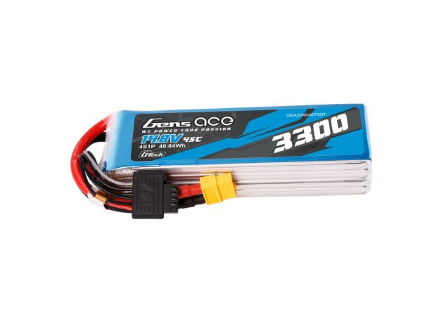 Gens ace 3300mAh 4S 45C 14.8V LiPo Batarya | XT60+EC3+Deans | Air Classic