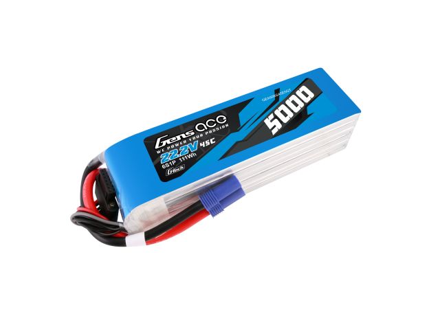 Gens ace 5000mAh 6S 45C 22.2V LiPo Batarya | EC5 Konnektör | Air Classic