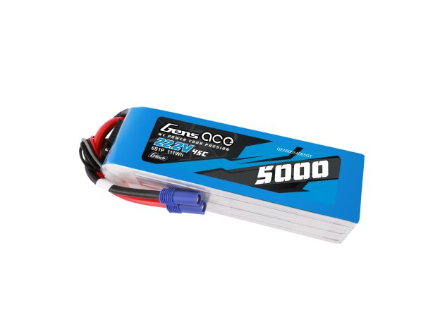 Gens ace 5000mAh 6S 45C 22.2V LiPo Batarya | EC5 Konnektör | Air Classic