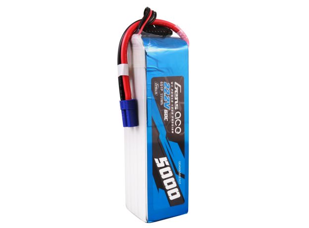 Gens ace 5000mAh 6S 60C 22.2V LiPo Batarya | EC5 Konnektör | Air Classic