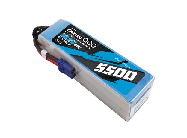 Gens ace 5500mAh 6S 60C 22.2V LiPo Batarya | EC5 Konnektör | Air Classic
