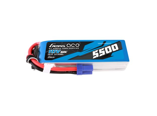 Gens ace 5500mAh 3S 60C 11.1V LiPo Batarya | EC5 Konnektör | Air Classic