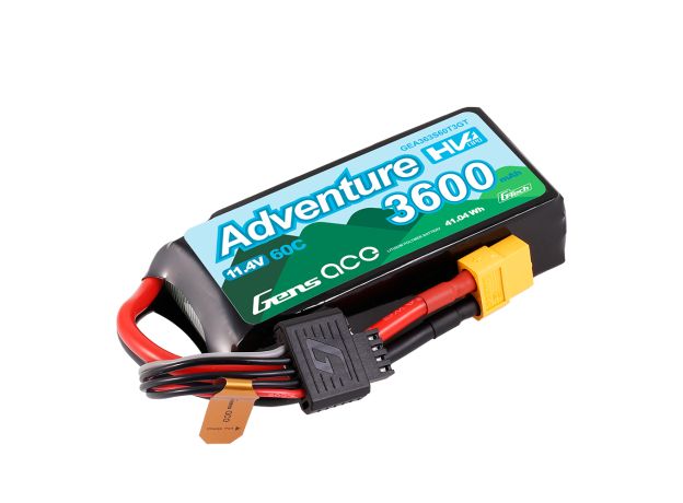 Gens ace 3600mAh 3S 60C 11.4V(HV) LiPo Batarya | XT60+Deans | Adventure