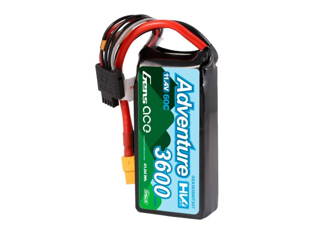 Gens ace 3600mAh 3S 60C 11.4V(HV) LiPo Batarya | XT60+Deans | Adventure