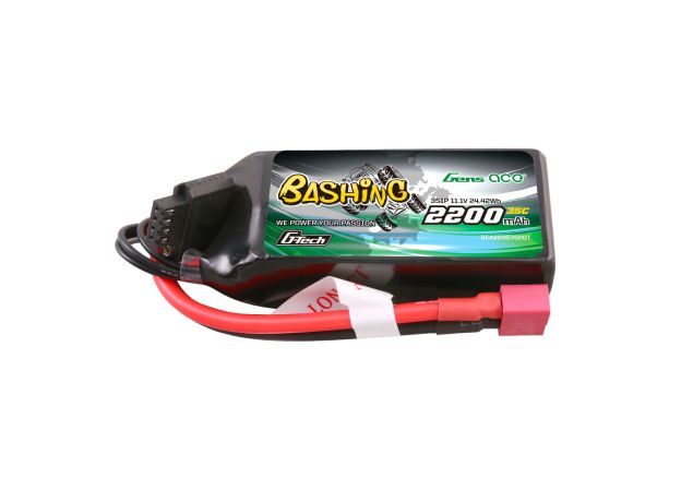 Gens ace 2200mAh 3S 35C 11.1V LiPo Batarya | Deans Konnektör | Bashing