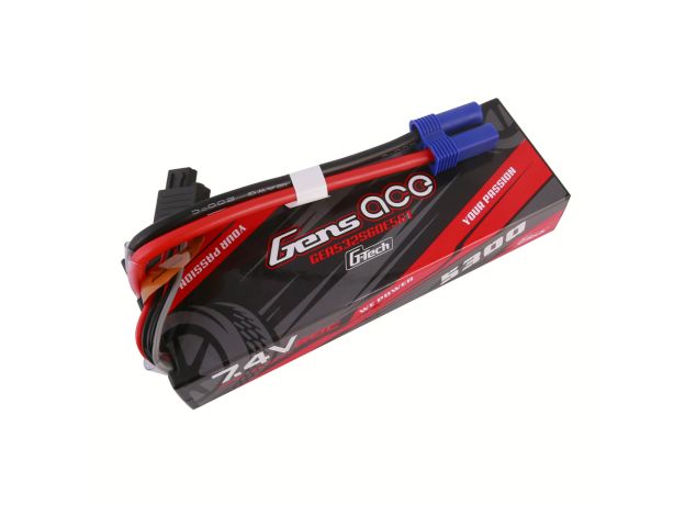 Gens ace 5300mAh 2S 60C 7.4V LiPo Batarya | Sert Kasalı | EC5 Konnektör | Car Classic