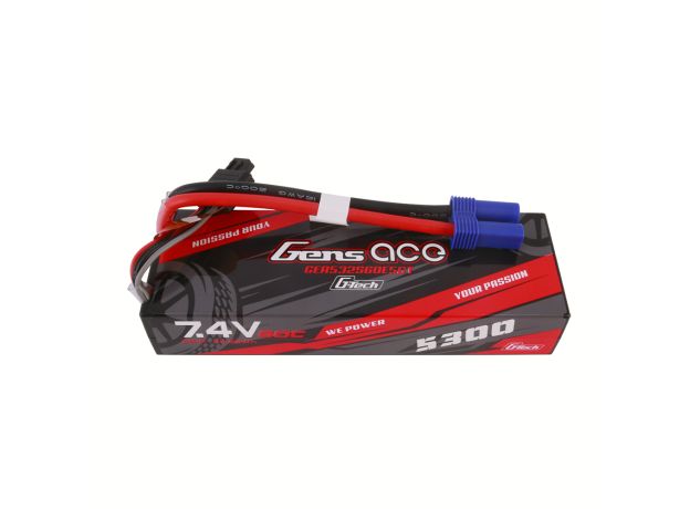 Gens ace 5300mAh 2S 60C 7.4V LiPo Batarya | Sert Kasalı | EC5 Konnektör | Car Classic
