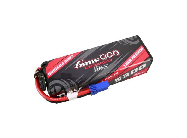 Gens ace 5300mAh 3S 60C 11.1V LiPo Batarya | Sert Kasalı | EC5 Konnektör | Car Classic