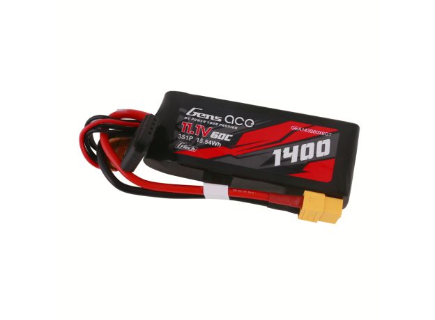 Gens ace 1400mAh 3S 60C 11.1V LiPo Batarya | XT60 Konnektör | Car Classic