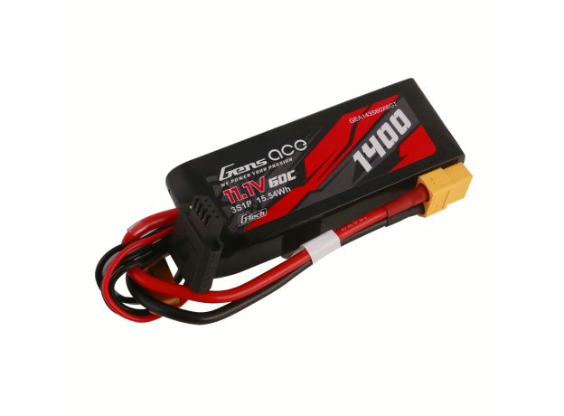 Gens ace 1400mAh 3S 60C 11.1V LiPo Batarya | XT60 Konnektör | Car Classic