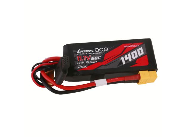 Gens ace 1400mAh 3S 60C 11.1V LiPo Batarya | XT60 Konnektör | Car Classic