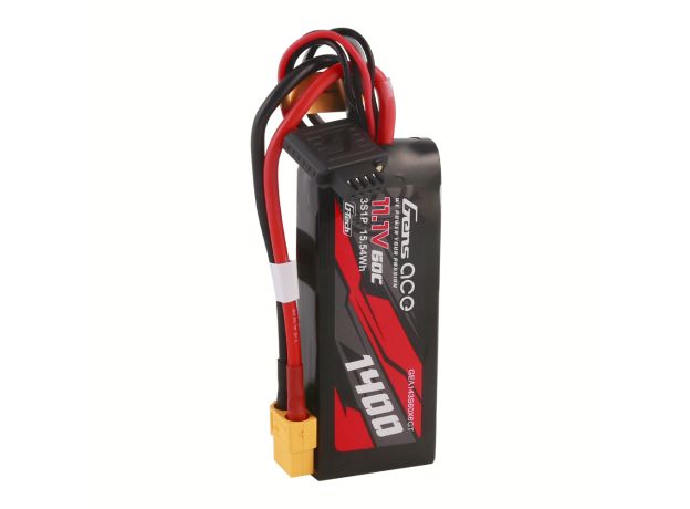 Gens ace 1400mAh 3S 60C 11.1V LiPo Batarya | XT60 Konnektör | Car Classic