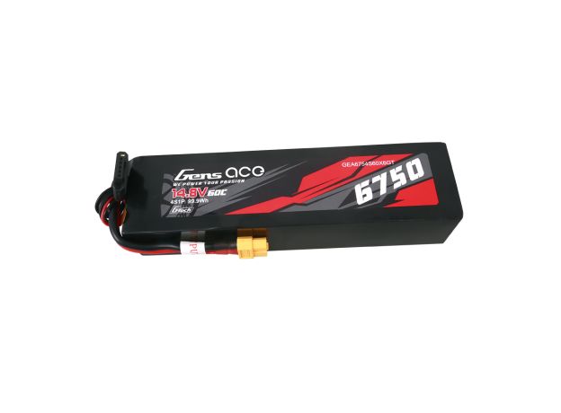 Gens ace 6750mAh 4S 60C 14.8V LiPo Batarya | XT60 Konnektör | Car Classic