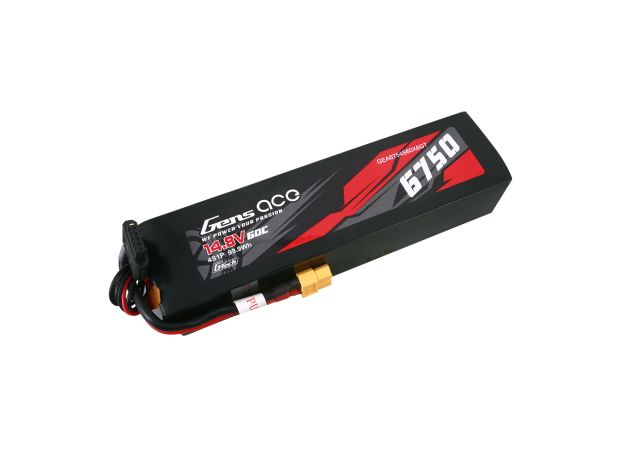 Gens ace 6750mAh 4S 60C 14.8V LiPo Batarya | XT60 Konnektör | Car Classic