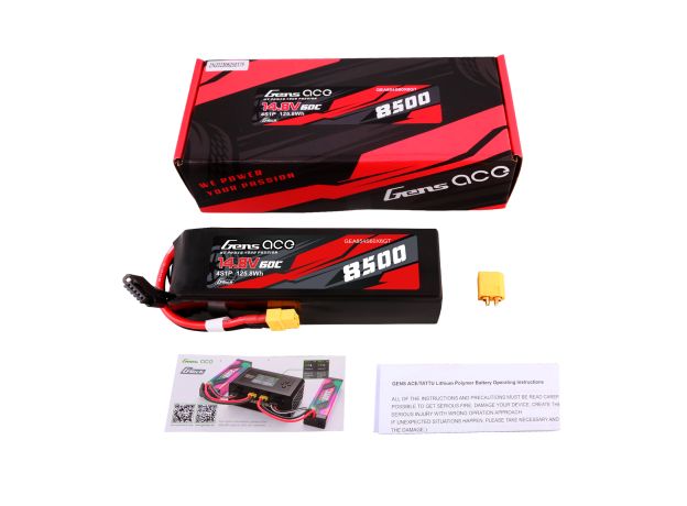 Gens ace 8500mAh 4S 60C 14.8V LiPo Batarya | XT60 Konnektör | Car Classic