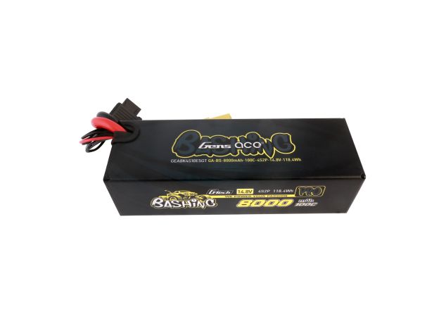 Gens ace 8000mAh 4S 100C 14.8V LiPo Batarya | Sert Kasalı | EC5 Konnektör | Bashing Pro