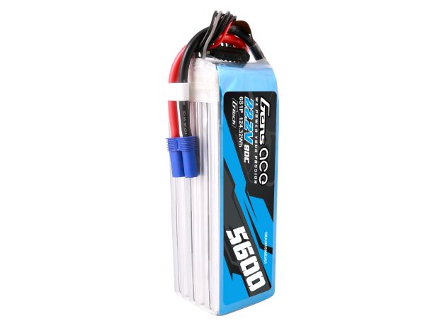 Gens ace 5600mAh 6S 80C 22.2V LiPo Batarya | EC5 Konnektör | Air Classic