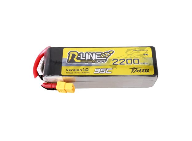 Tattu 2200mAh 6S 95C 22.2V LiPo Batarya | XT60 Konnektör | R-Line 1.0