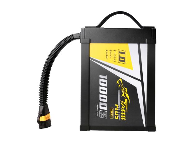 Tattu 10000mAh 12S 15C 44.4V Smart LiPo Batarya | AS150U Konnektör | Tattu Plus 1.0 (Compact Version)
