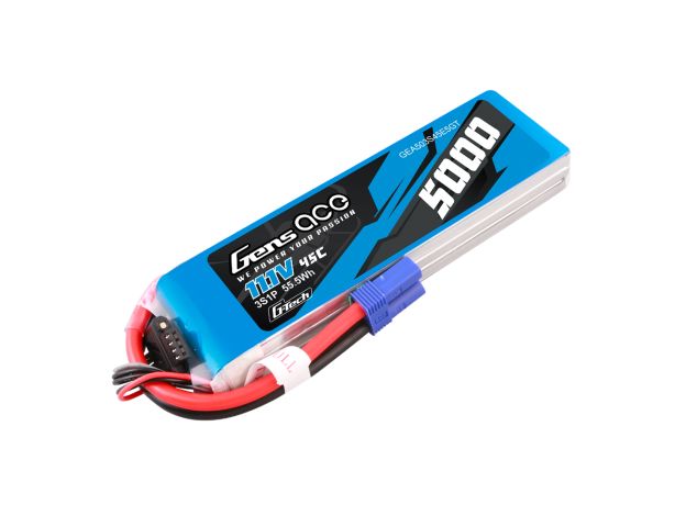 Gens ace 5000mAh 3S 45C 11.1V LiPo Batarya | EC5 Konnektör | Air Classic