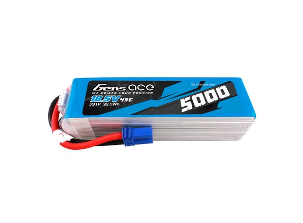 Gens ace 5000mAh 5S 45C 18.5V LiPo Batarya | EC5 Konnektör | Air Classic (Non-G-Tech)