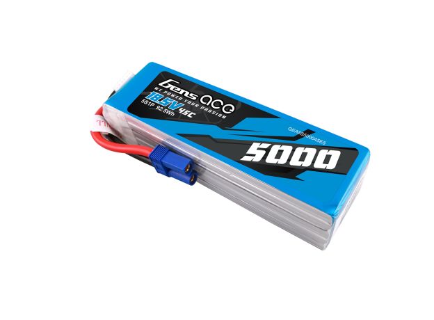 Gens ace 5000mAh 5S 45C 18.5V LiPo Batarya | EC5 Konnektör | Air Classic (Non-G-Tech)