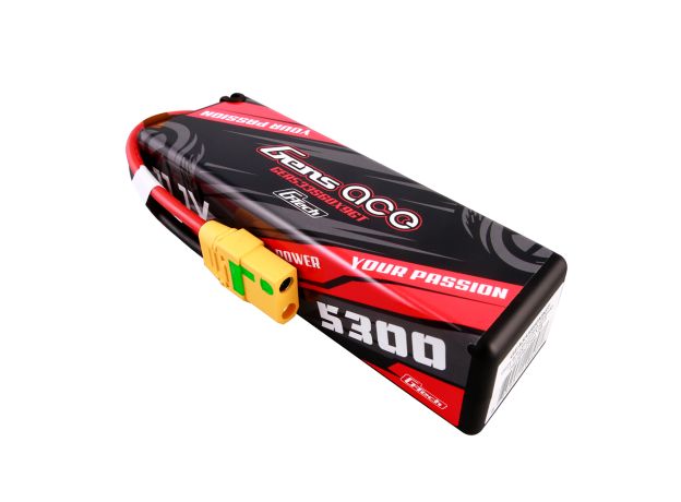 Gens ace 5300mAh 3S 60C 11.1V LiPo Batarya | Sert Kasalı | XT90 Konnektör | Car Classic