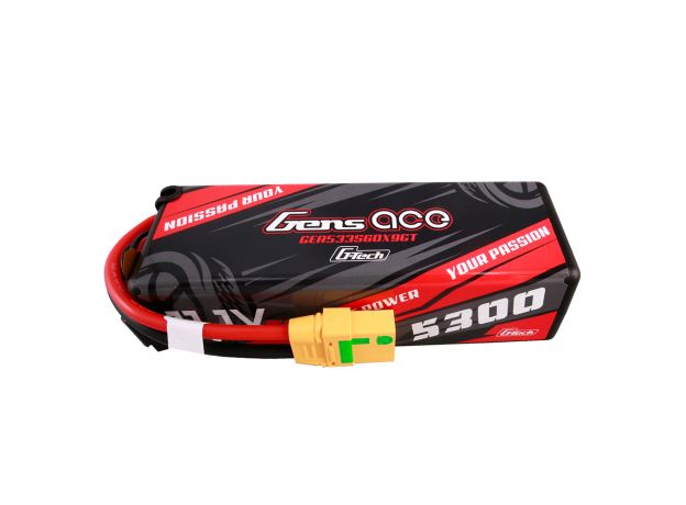 Gens ace 5300mAh 3S 60C 11.1V LiPo Batarya | Sert Kasalı | XT90 Konnektör | Car Classic