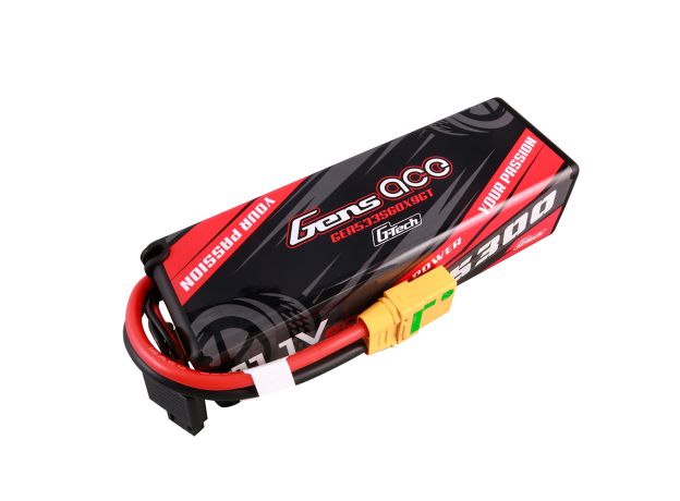 Gens ace 5300mAh 3S 60C 11.1V LiPo Batarya | Sert Kasalı | XT90 Konnektör | Car Classic