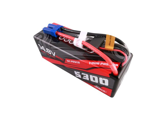 Gens ace 5300mAh 4S 60C 14.8V LiPo Batarya | Sert Kasalı | EC5 Konnektör | Car Classic