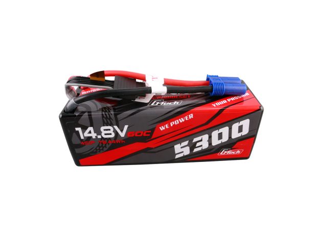 Gens ace 5300mAh 4S 60C 14.8V LiPo Batarya | Sert Kasalı | EC5 Konnektör | Car Classic