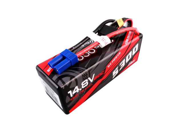 Gens ace 5300mAh 4S 60C 14.8V LiPo Batarya | Sert Kasalı | EC5 Konnektör | Car Classic