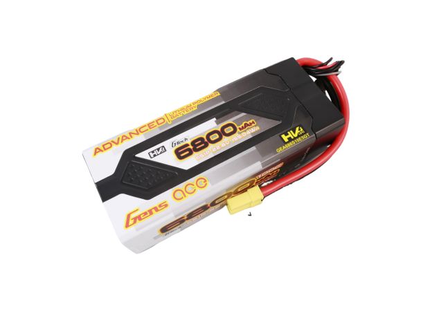 Gens ace 6800mAh 6S 100C 22.8V(HV) LiPo Batarya | Sert Kasalı | EC5 Konnektör | Advanced