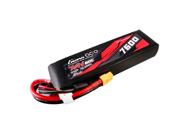 Gens ace 7600mAh 2S 60C 7.4V LiPo Batarya | XT60 Konnektör | Car Classic
