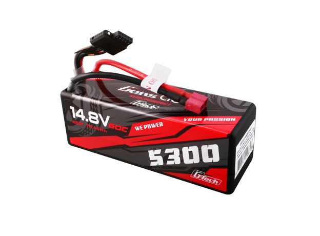 Gens ace 5300mAh 4S 60C 14.8V LiPo Batarya | Sert Kasalı | Deans Konnektör | Car Classic