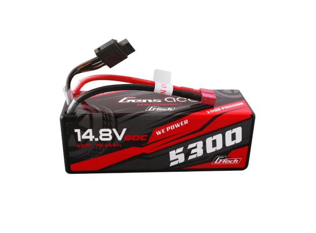 Gens ace 5300mAh 4S 60C 14.8V LiPo Batarya | Sert Kasalı | Deans Konnektör | Car Classic