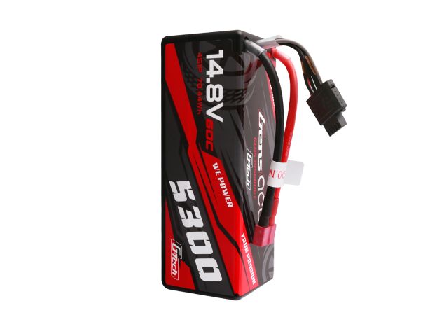 Gens ace 5300mAh 4S 60C 14.8V LiPo Batarya | Sert Kasalı | Deans Konnektör | Car Classic