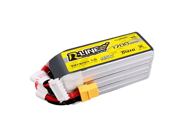 Tattu 1700mAh 6S 95C 22.2V LiPo Batarya | XT60 Konnektör | R-Line 1.0