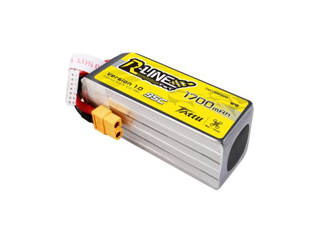 Tattu 1700mAh 6S 95C 22.2V LiPo Batarya | XT60 Konnektör | R-Line 1.0