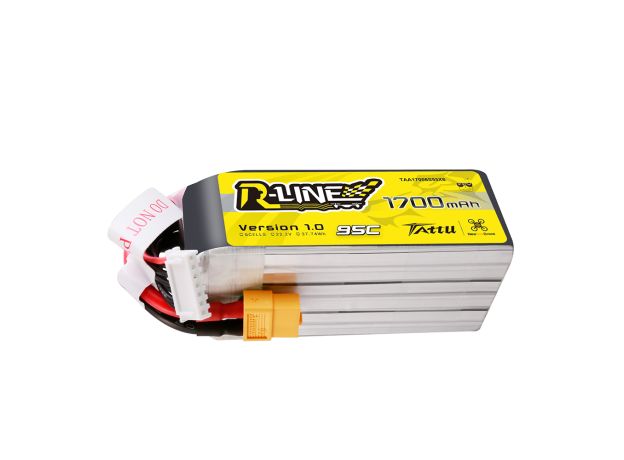 Tattu 1700mAh 6S 95C 22.2V LiPo Batarya | XT60 Konnektör | R-Line 1.0